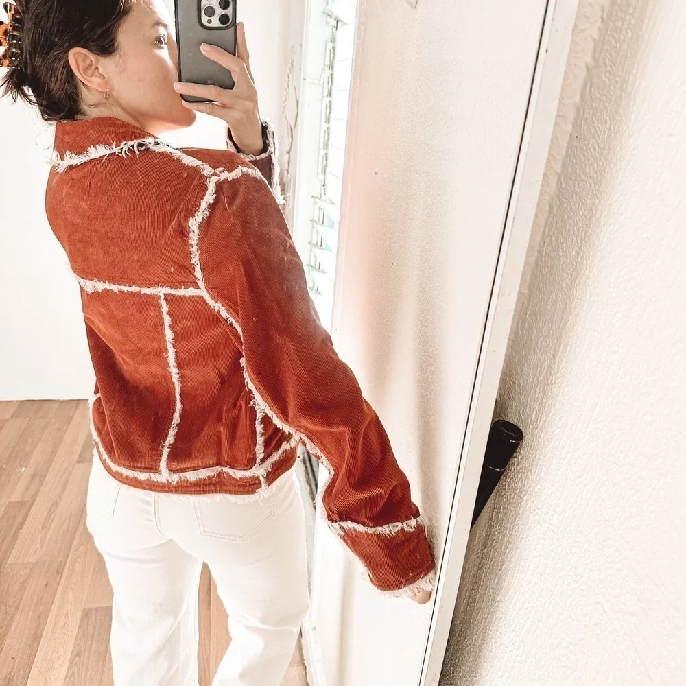 Free People Heartland Workwear Corduroy Jacket Size Small
